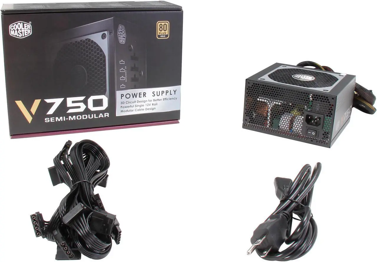 Alt view image 8 of 7 - Cooler Master V750 - Compact 750W 80 PLUS Gold Modular PSU (6th Generation Skylake Compatible)