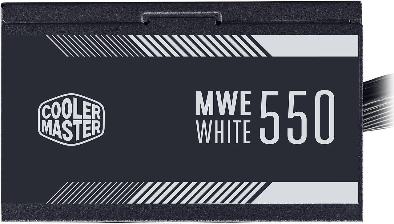 Alt view image 5 of 12 - Cooler Master MWE 550 550W 80+ White PSU w/ Hydro-Dynamic-Bearing Silent 120mm Fan, Single +12V Rail, Flat Black Cables