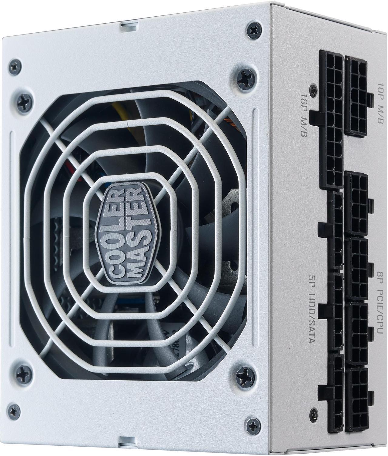 Alt view image 13 of 16 - Cooler Master V850 SFX Gold White Edition Full Modular, 850W, 80+ Gold Efficiency, ATX Bracket Included, Quiet FDB Fan, SFX Form Factor, 10 Year Warranty
