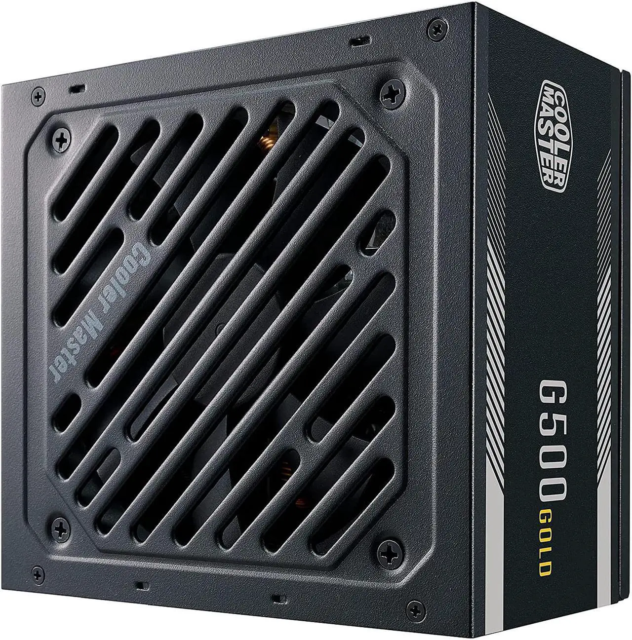 Alt view image 3 of 15 - Cooler Master G500 Gold Power Supply, 500W 80+ Gold Efficiency, Intel ATX Version 2.52, Fixed Flat Black Cables. Quiet HDB Fan, 5 Year Warranty