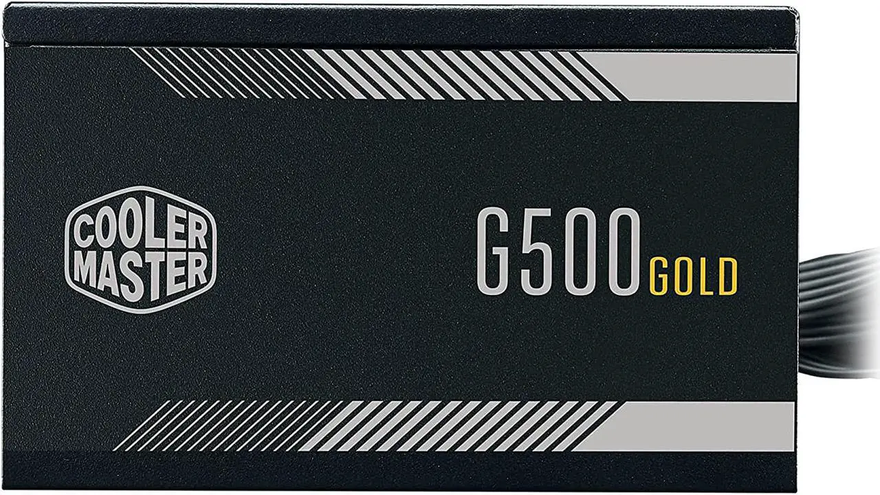 Alt view image 6 of 15 - Cooler Master G500 Gold Power Supply, 500W 80+ Gold Efficiency, Intel ATX Version 2.52, Fixed Flat Black Cables. Quiet HDB Fan, 5 Year Warranty