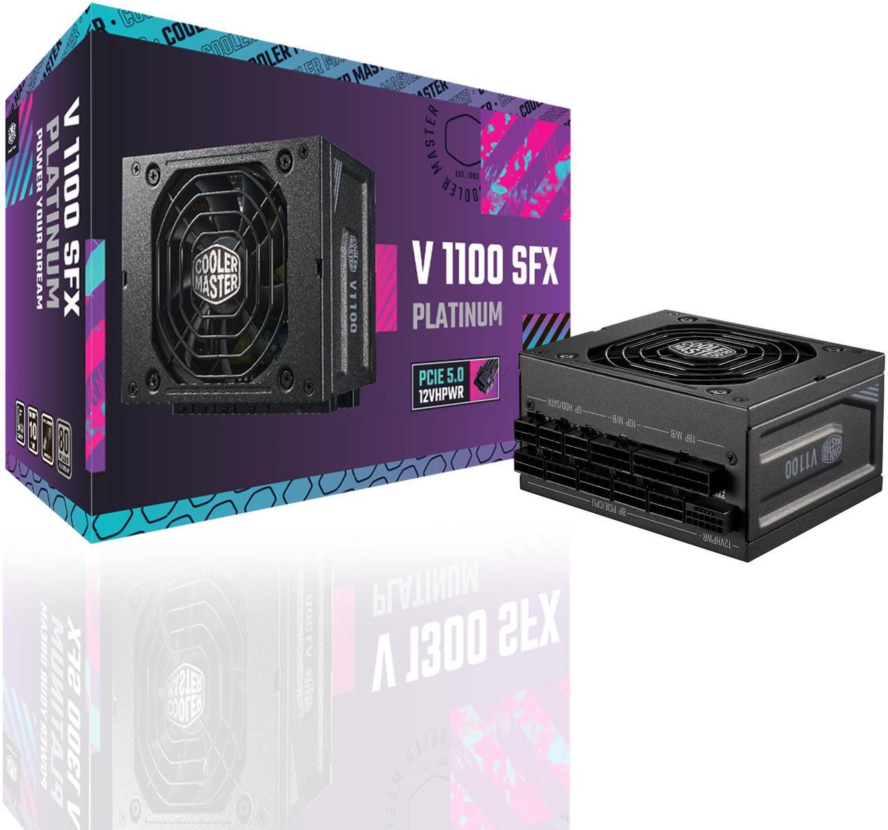 Alt view image 13 of 17 - Cooler Master V1100 SFX Platinum Fully Modular, Fully ATX3.0, 1100W SFX, 80+ Platinum Efficiency, ATX Bracket Included, SFX Form Factor (MPZ-B001-SFAP-BUS)