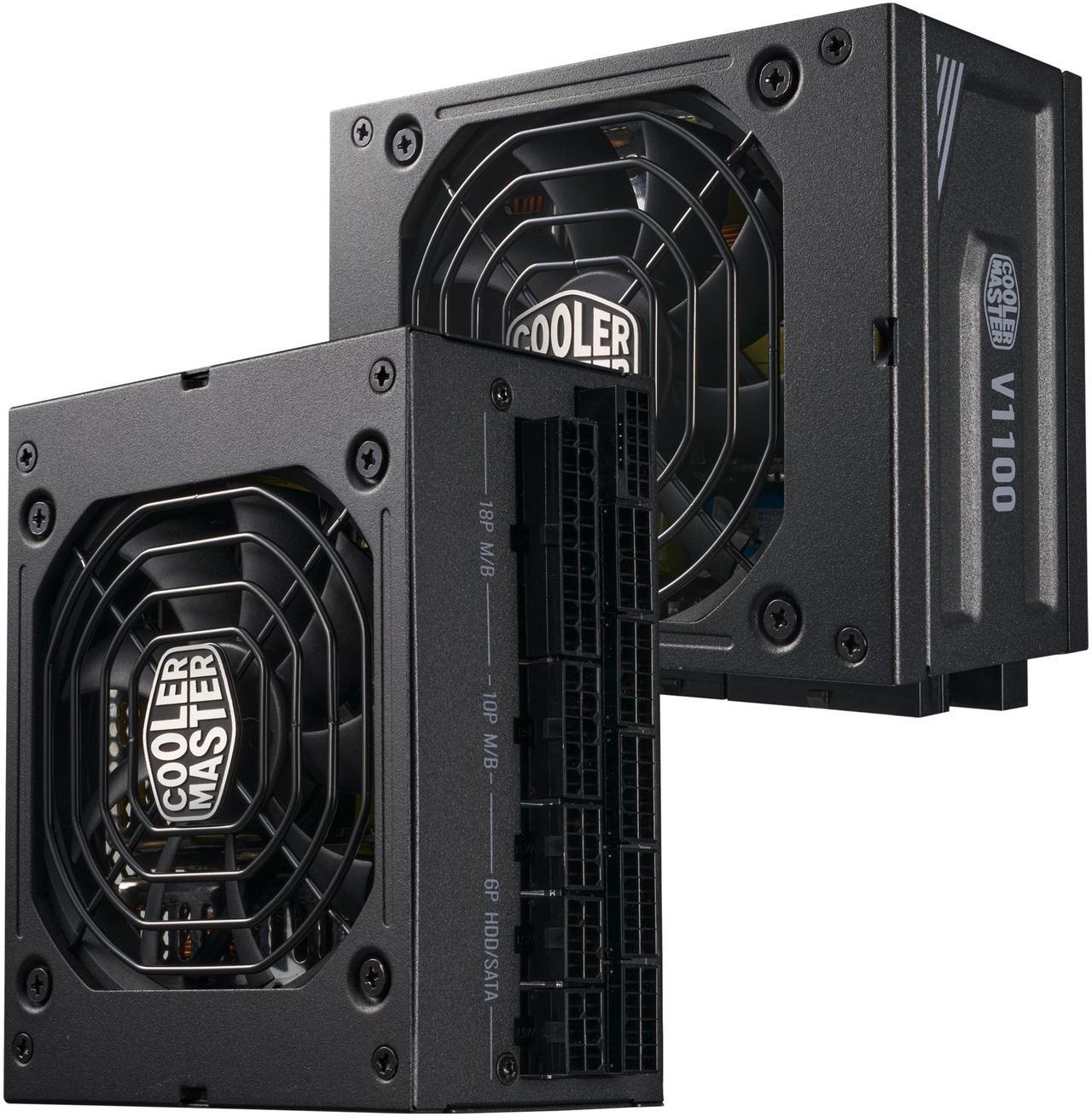 Alt view image 14 of 17 - Cooler Master V1100 SFX Platinum Fully Modular, Fully ATX3.0, 1100W SFX, 80+ Platinum Efficiency, ATX Bracket Included, SFX Form Factor (MPZ-B001-SFAP-BUS)