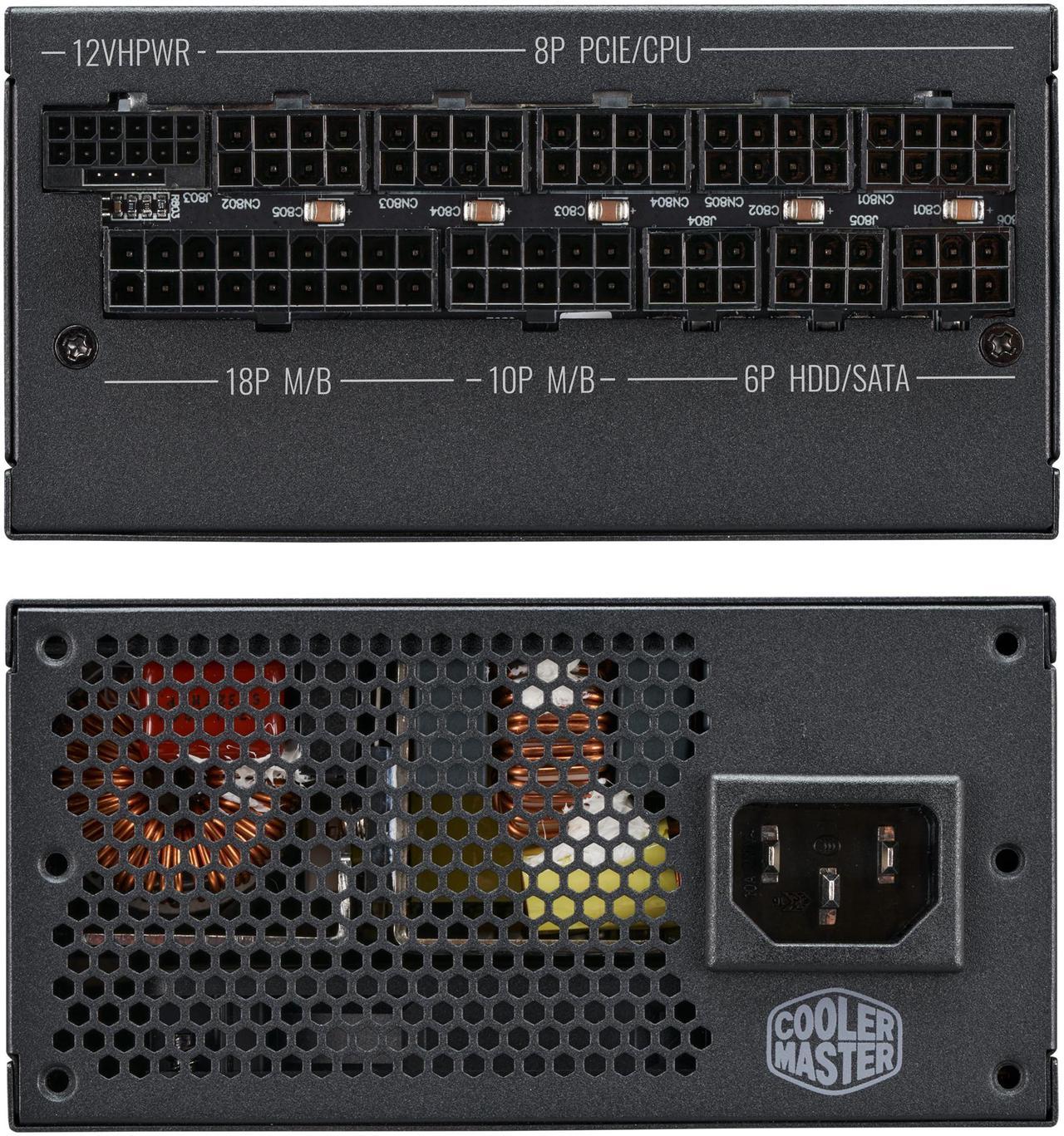 Alt view image 16 of 17 - Cooler Master V1100 SFX Platinum Fully Modular, Fully ATX3.0, 1100W SFX, 80+ Platinum Efficiency, ATX Bracket Included, SFX Form Factor (MPZ-B001-SFAP-BUS)