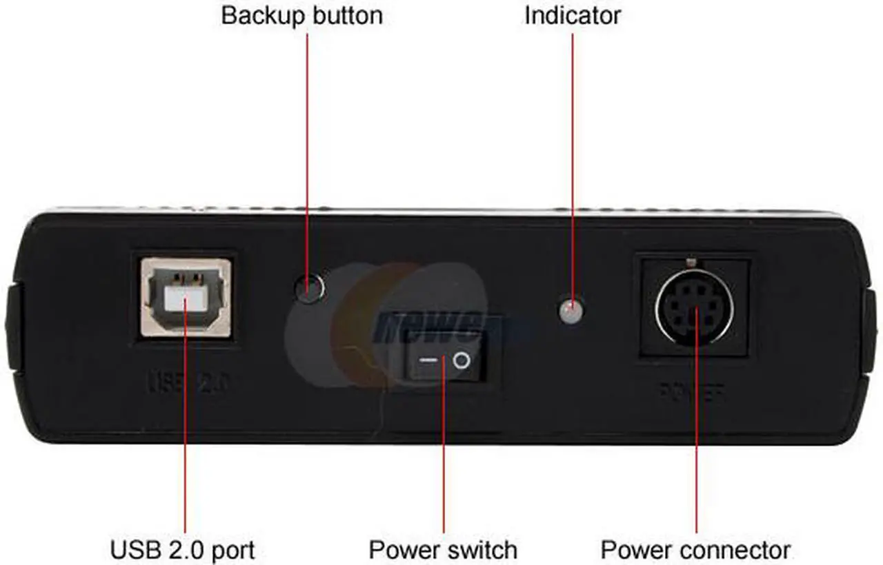 Alt view image 3 of 6 - Rosewill RX35MV-U-BU SLV 3.5" IDE to USB 2.0 External Enclosure (Silver Aluminum & plastic)