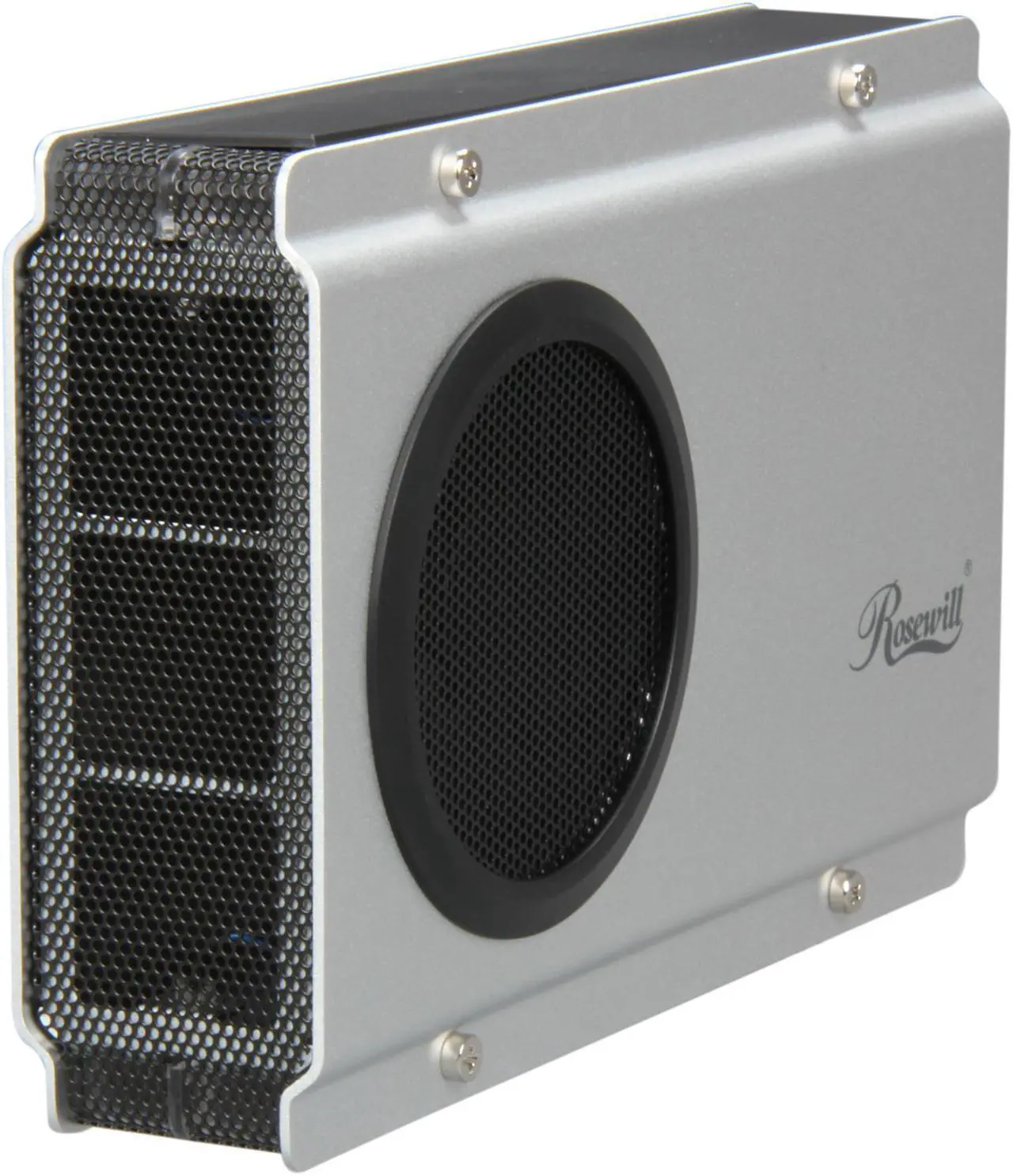 Main image of Rosewill RX-358 V2 SLV - Silver, 3.5" SATA to USB & eSATA External Enclosure with Internal 80 mm Fan