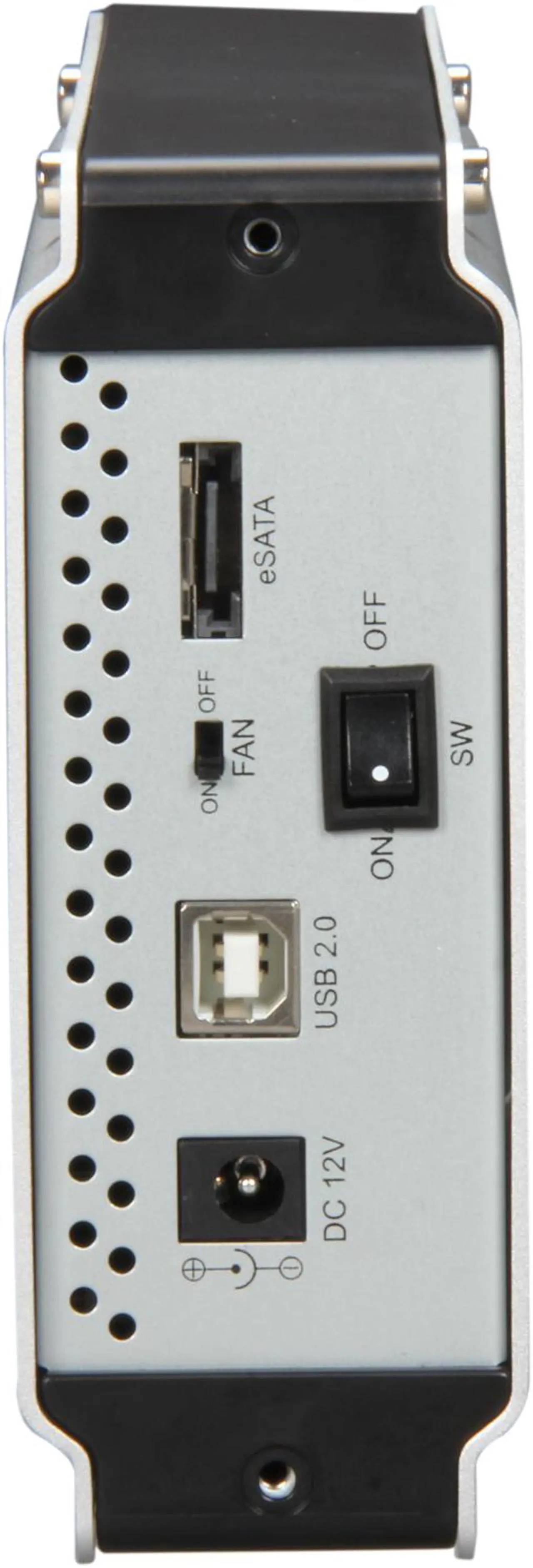 Alt view image 4 of 6 - Rosewill RX-358 V2 SLV - Silver, 3.5" SATA to USB & eSATA External Enclosure with Internal 80 mm Fan