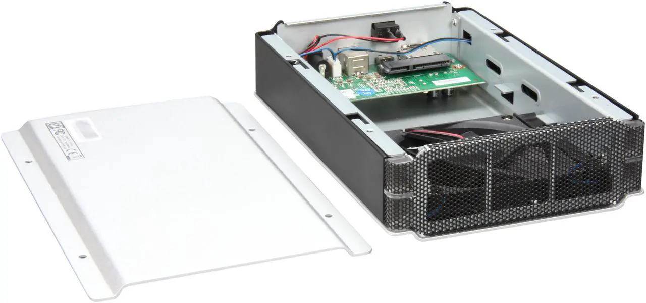 Alt view image 5 of 6 - Rosewill RX-358 V2 SLV - Silver, 3.5" SATA to USB & eSATA External Enclosure with Internal 80 mm Fan