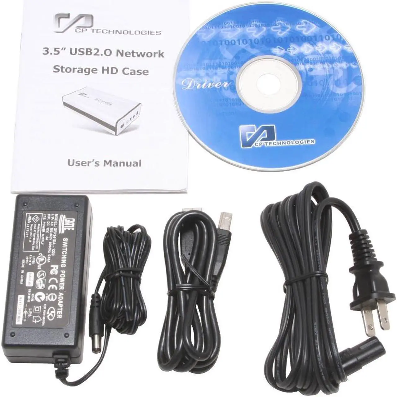 Alt view image 3 of 4 - CP TECHNOLOGIES CP-UL-300 Aluminum and plastic 3.5" Silver IDE USB 2.0 & RJ-45 (10/100 Ethernet) Network Storage HD CASE