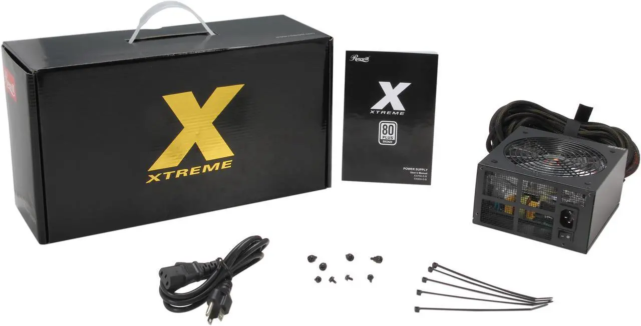 Alt view image 7 of 7 - Rosewill RX750-S-B - Xtreme Series 750-Watt Active PFC Power Supply - Continuous @ 104 Deg. F (40C), 80 PLUS Bronze, ATX 12V v2.2 & EPS 12V v2.91, SLI & CrossFire-Ready, Compatible with Core i7, i5