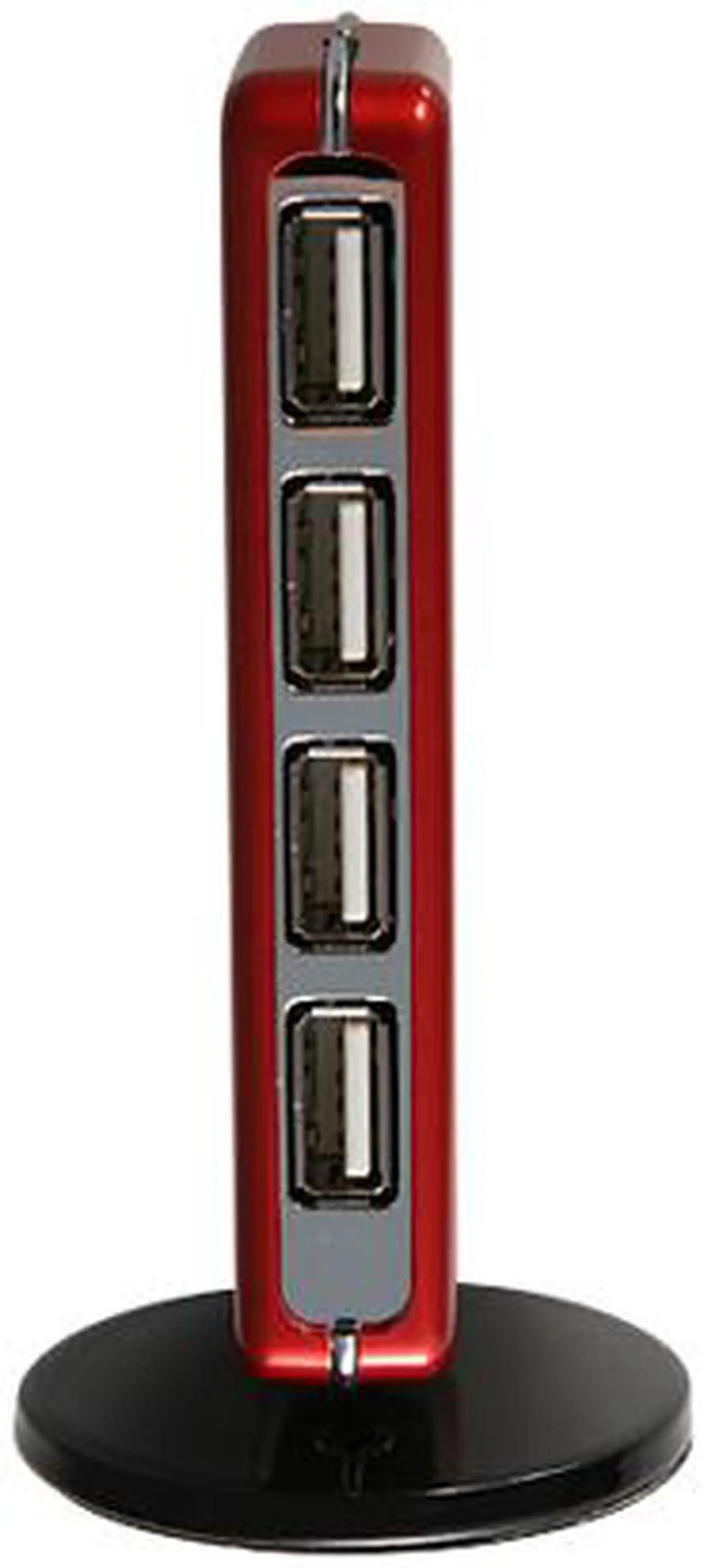 Alt view image 3 of 7 - Rosewill RHUB-310R Red USB2.0 7 Port Shining Standing Hub With Power Adapter