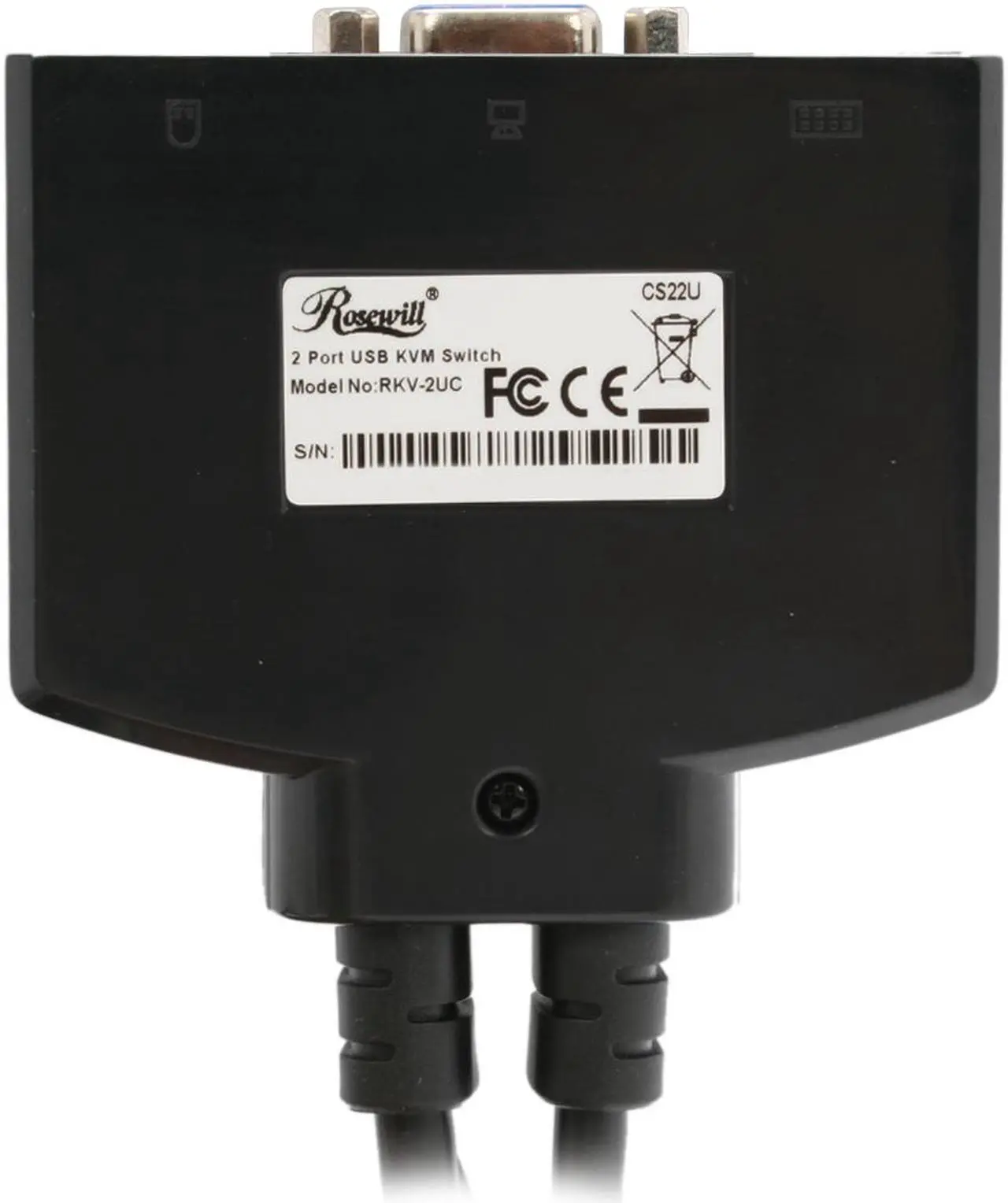 Alt view image 6 of 8 - Rosewill RKV-2UC 2-Port USB KVM Switch
