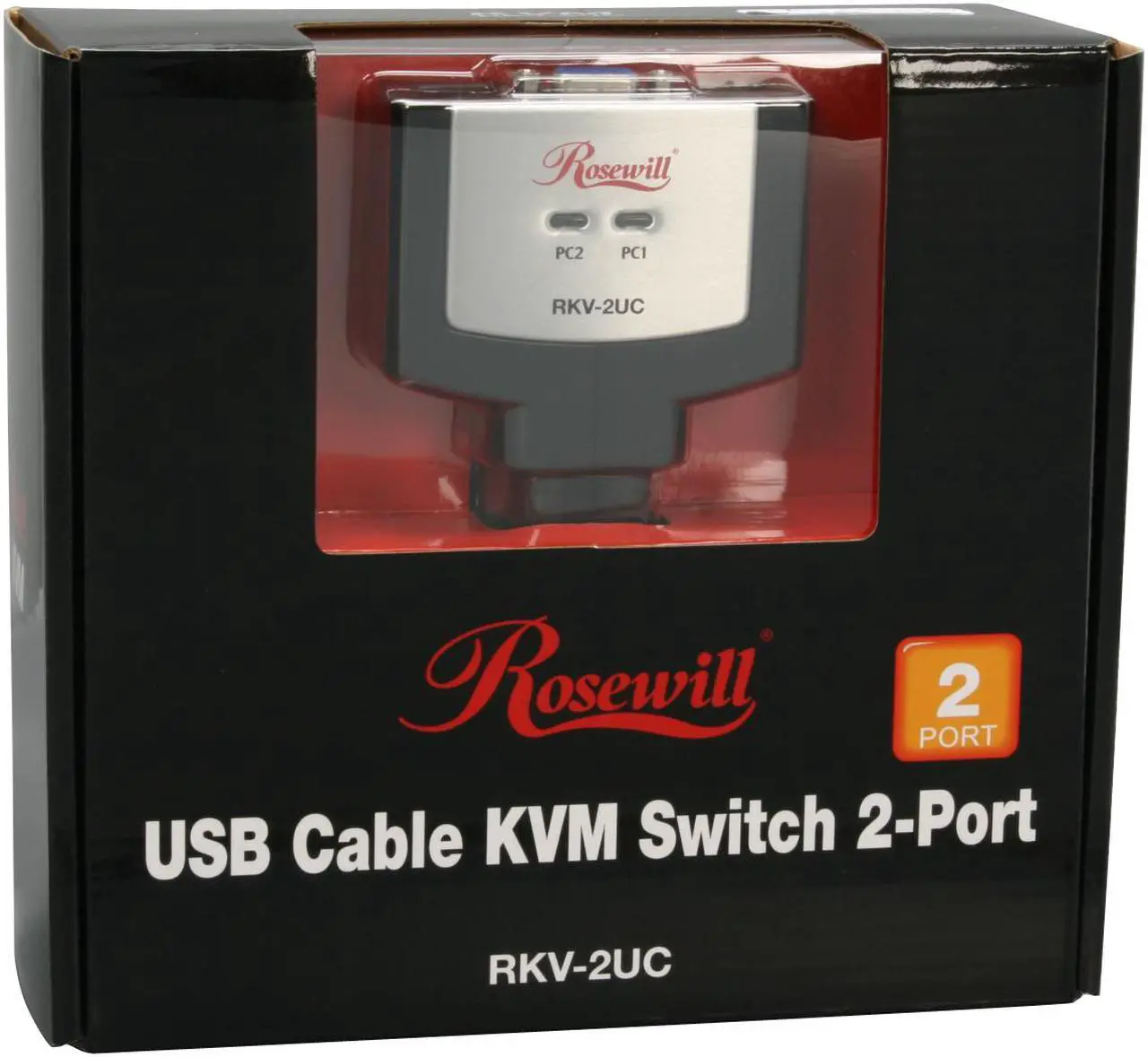 Alt view image 8 of 8 - Rosewill RKV-2UC 2-Port USB KVM Switch