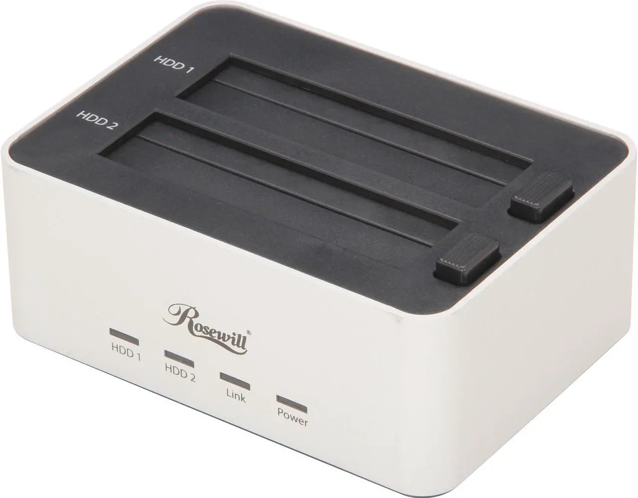 Main image of Rosewill RDDO-12002 – 2.5" & 3.5" Hard Drive Docking Station – SATA USB 2.0 & eSATA, Rigid Aluminum Casing and Internal Plastic Shield