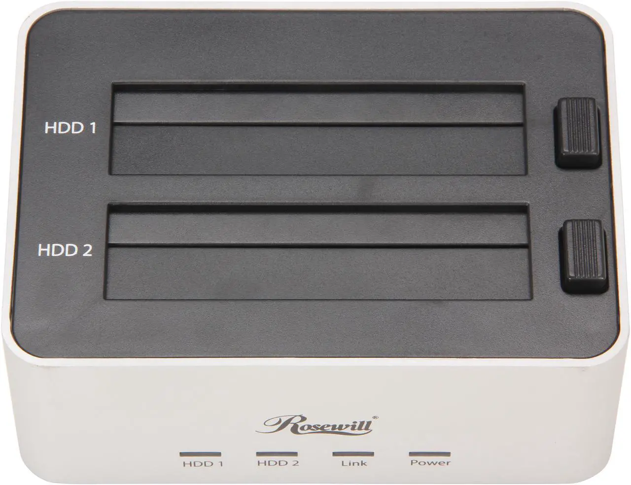 Alt view image 2 of 6 - Rosewill RDDO-12002 – 2.5" & 3.5" Hard Drive Docking Station – SATA USB 2.0 & eSATA, Rigid Aluminum Casing and Internal Plastic Shield