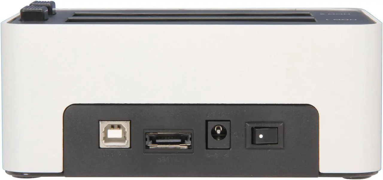 Alt view image 5 of 6 - Rosewill RDDO-12002 – 2.5" & 3.5" Hard Drive Docking Station – SATA USB 2.0 & eSATA, Rigid Aluminum Casing and Internal Plastic Shield