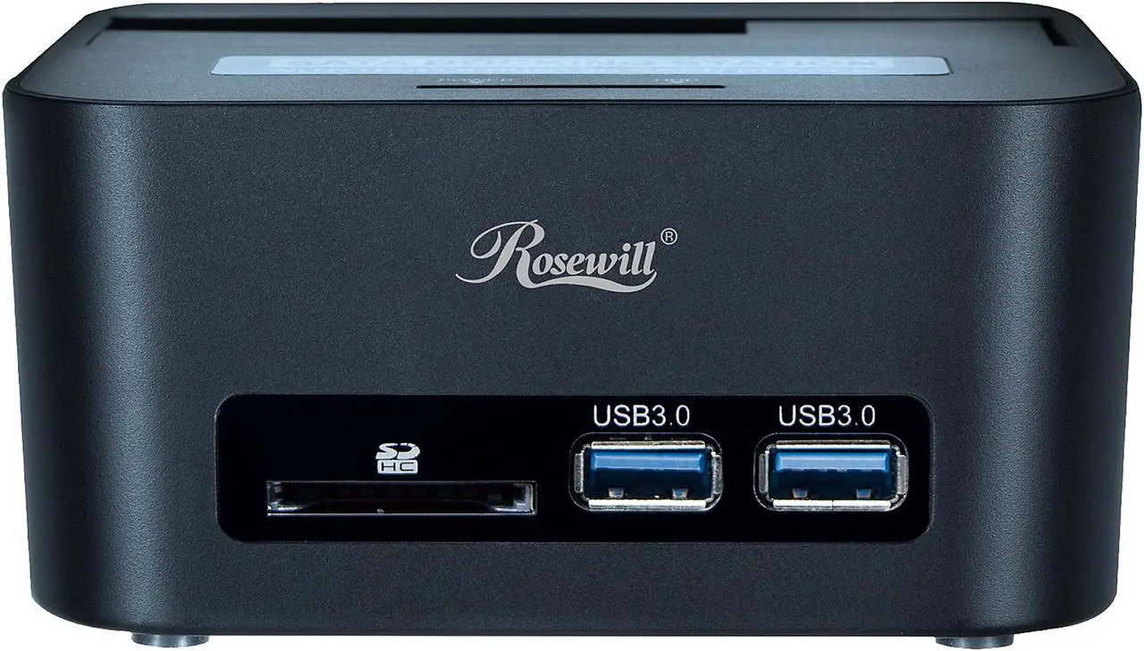 Alt view image 4 of 7 - Rosewill SATA Docking Station with USB 3.0 Hub and SD Card Reader, 5Gbps Transfer Rate, Supports SATA I/II 2.5" 3.5" HDD - RX303-PU3-35B