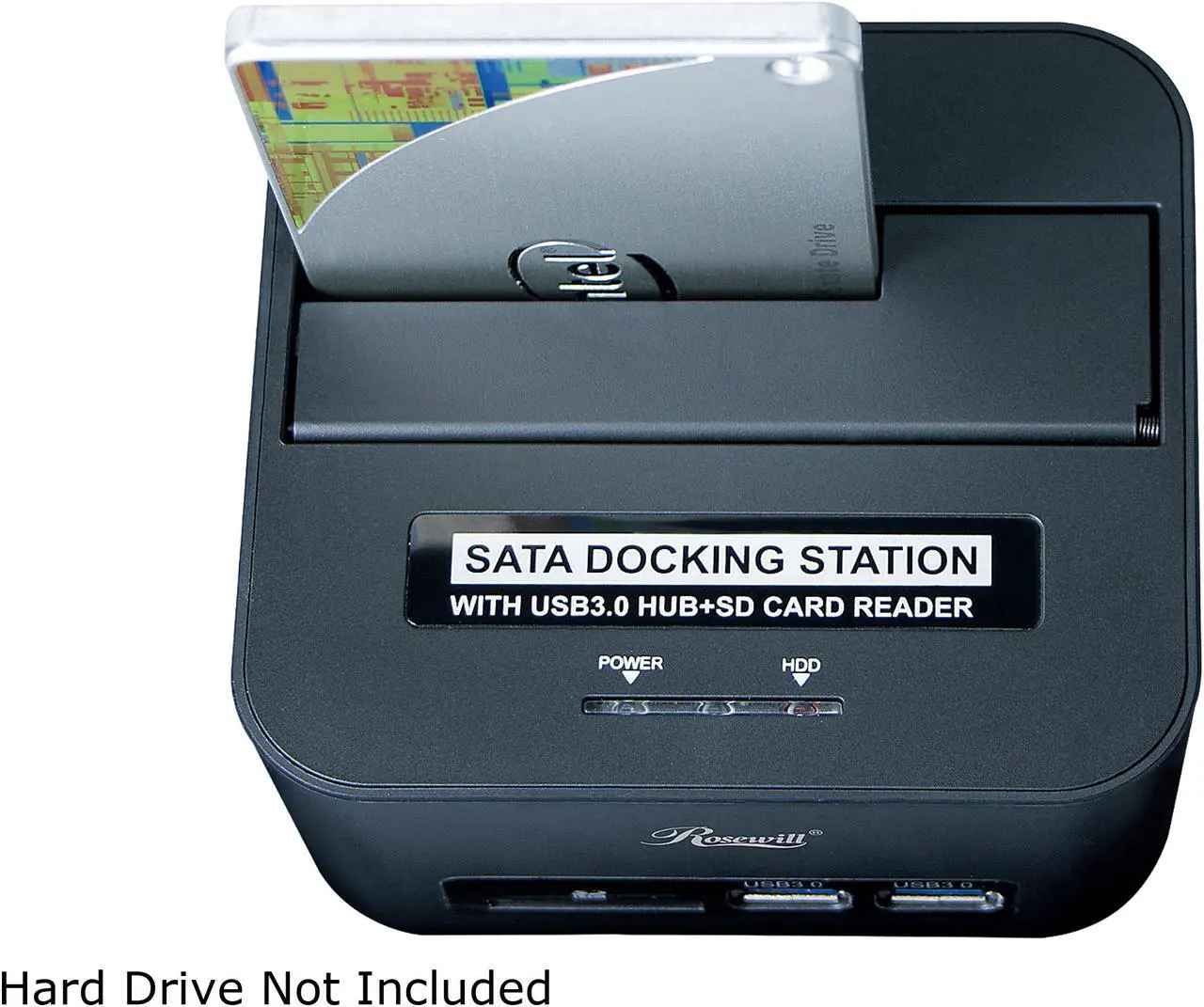 Alt view image 5 of 7 - Rosewill SATA Docking Station with USB 3.0 Hub and SD Card Reader, 5Gbps Transfer Rate, Supports SATA I/II 2.5" 3.5" HDD - RX303-PU3-35B