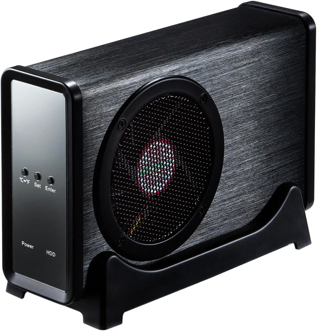 Alt view image 2 of 6 - Rosewill Armer RX304-APU3-35B - External 3.5" SATA III 6 Gb/s Hard Drive Enclosure - USB 3.0 & eSATA Connection, Aluminum Body, 80 mm Variable Speed Fan with On / Off Switch, LED Display Panel Supports UASP