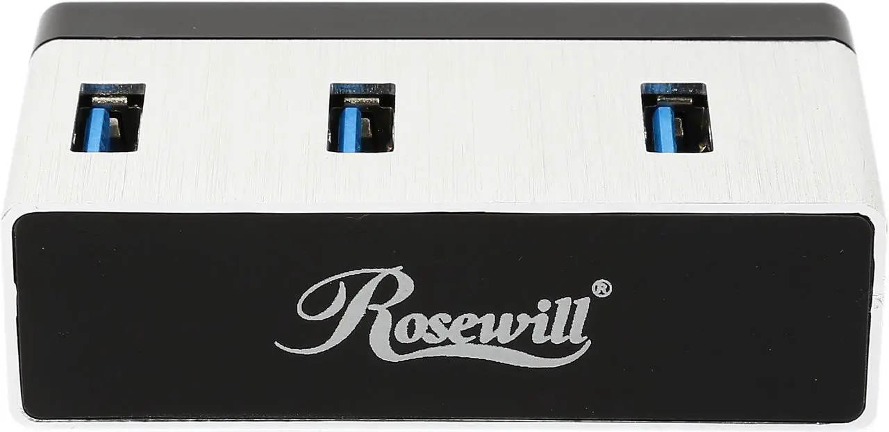 Alt view image 5 of 10 - Rosewill RHB-410 - Aluminum Mini-USB 3.0 3-Port Hub Plus 2.5" SATA 6G Enclosure Adapter