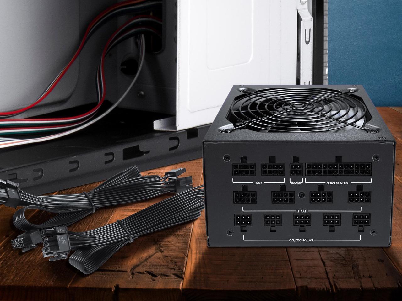 Alt view image 2 of 7 - Rosewill PMG Series, PMG850, 850W Fully Modular Power Supply, 80 PLUS GOLD Certified, Low Noise, Single +12V Rail, SLI & CrossFire Ready, Black