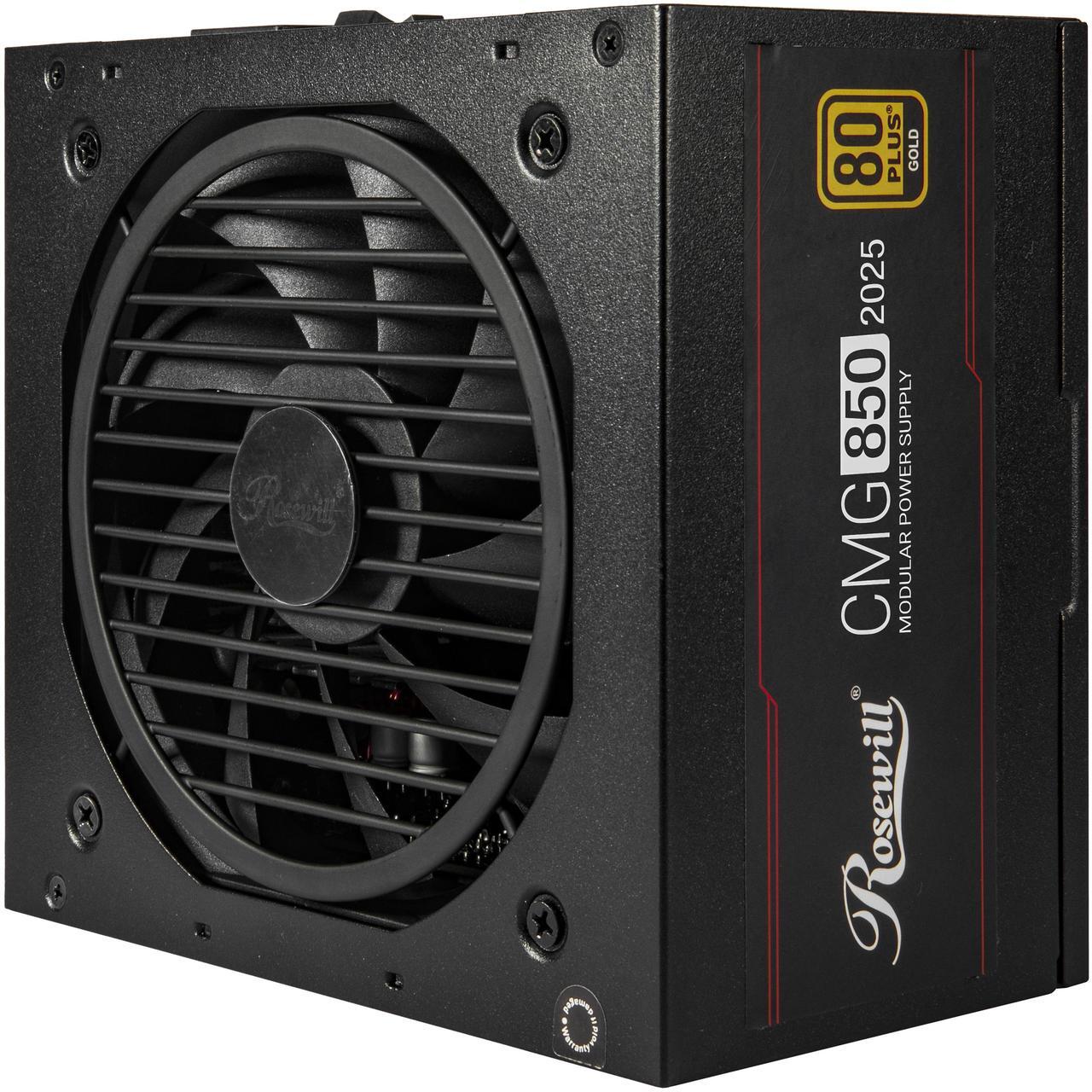 Alt view image 2 of 9 - Rosewill CMG 850W, ATX 3.0 & 3.1 Compatible, 80+ Gold 850W Full Modular Power Supply, PCIe 5.0 600W 12V-2x6 Connector, 100% Japanese Capacitors, 120mm FDB Fans - CMG850G5