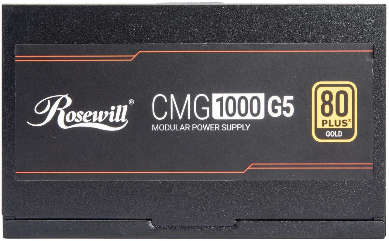 Alt view image 8 of 9 - Rosewill CMG5 1000W, ATX 3.0 & 3.1 Compatible, 80+ Gold 1000W Full Modular Power Supply, PCIe 5.0 600W 12V-2x6 Connector, 100% Japanese Capacitors, 120mm FDB Fans - CMG1000G5