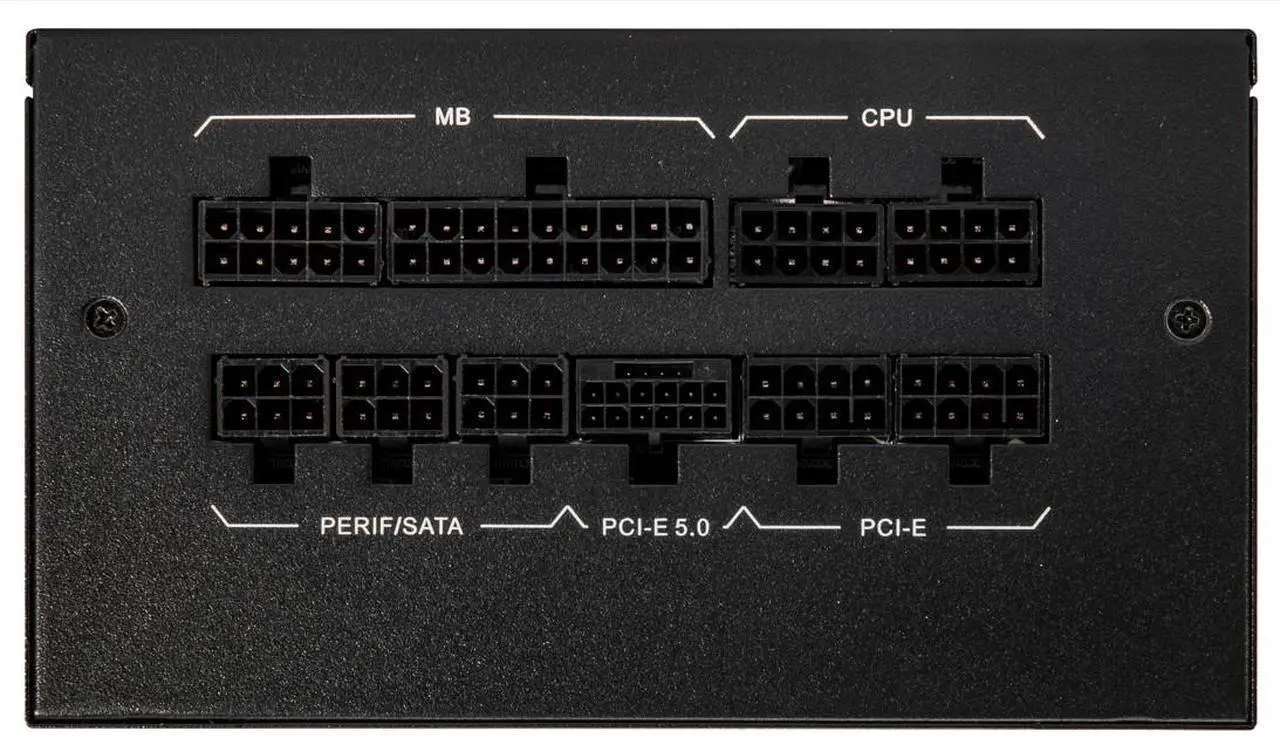 Alt view image 5 of 9 - Rosewill CMG5 1000W, ATX 3.0 & 3.1 Compatible, 80+ Gold 1000W Full Modular Power Supply, PCIe 5.0 600W 12V-2x6 Connector, 100% Japanese Capacitors, 120mm FDB Fans - CMG1000G5