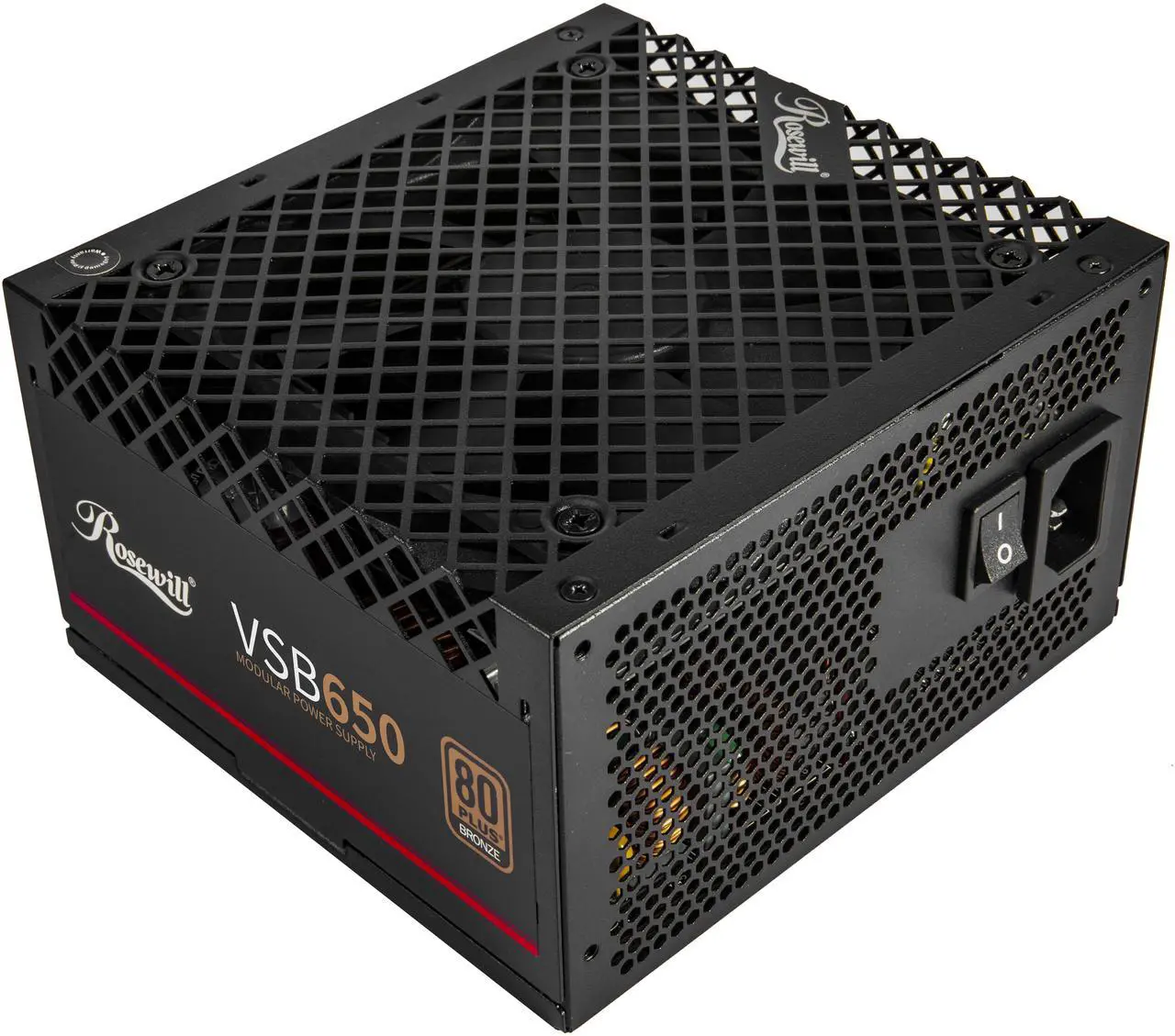 Alt view image 2 of 9 - Rosewill VSB 650W 80+ Bronze, ATX 3.0 & 3.1 Compatible, Semi-Modular Power Supply, PCIe 5.1 12V-2x6 Connector, 105°C/221°F Japanese Capacitor, 120mm ICB Silent Fan - 5 Year Warranty - VSB650