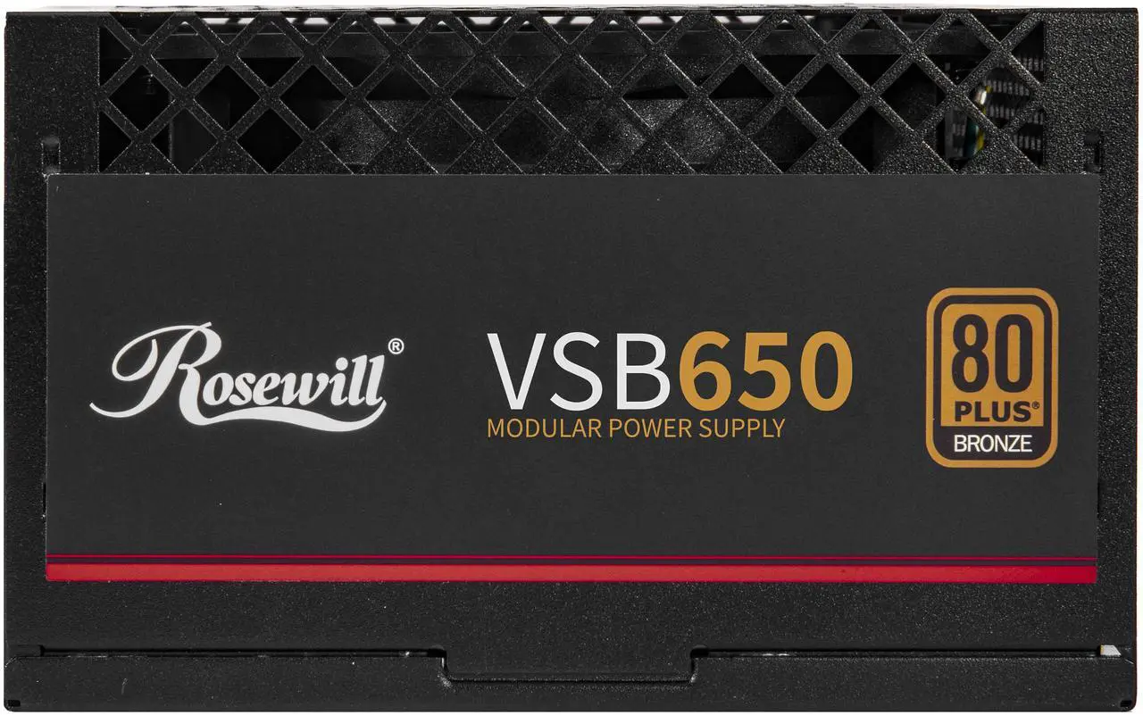 Alt view image 9 of 9 - Rosewill VSB 650W 80+ Bronze, ATX 3.0 & 3.1 Compatible, Semi-Modular Power Supply, PCIe 5.1 12V-2x6 Connector, 105°C/221°F Japanese Capacitor, 120mm ICB Silent Fan - 5 Year Warranty - VSB650