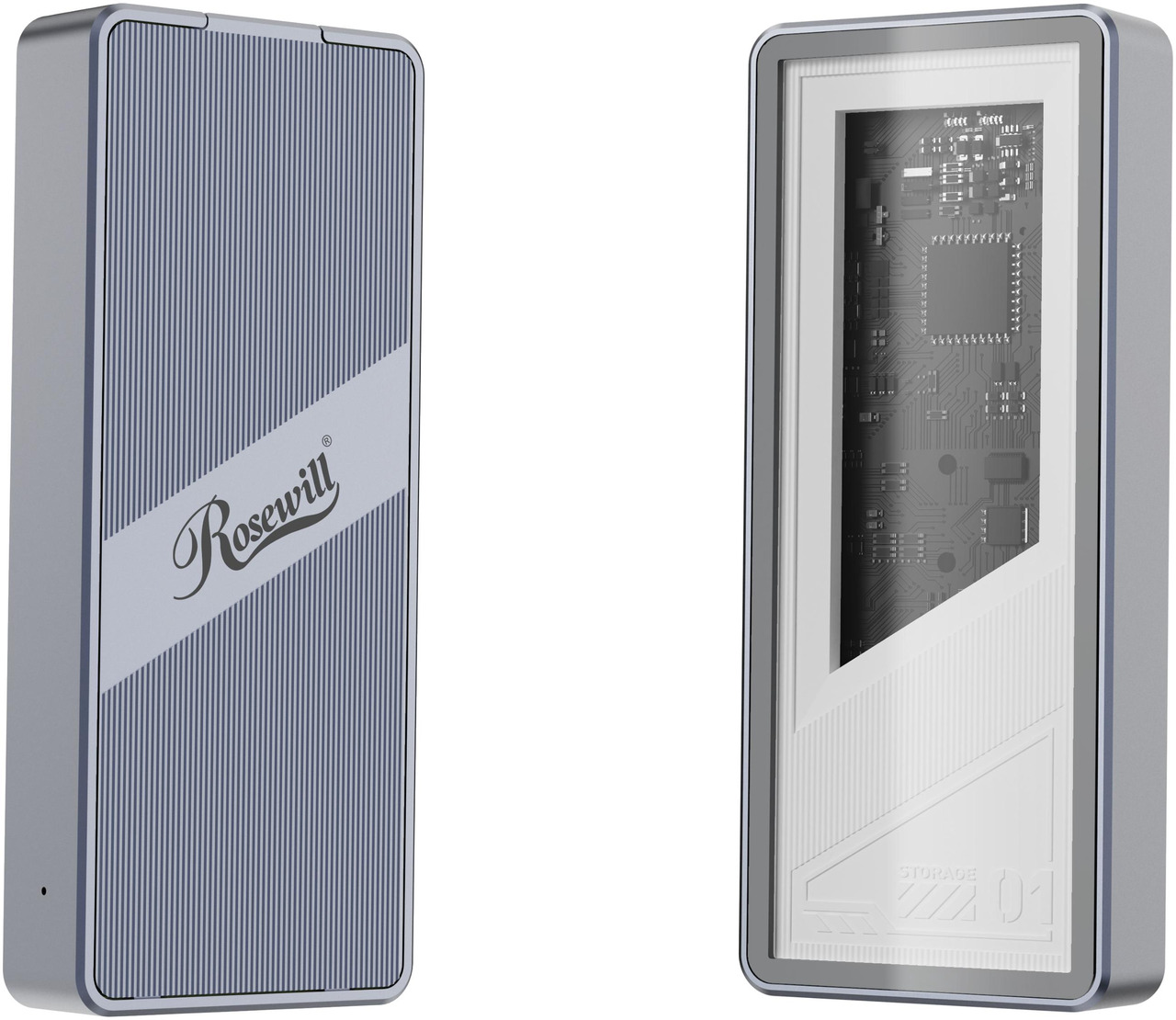 Open Box: Rosewill 40Gbps M.2 NVMe SSD Enclosure with Cooling Fan, Transparent Back Plate, Support M.2 NVMe SSD up to 8TB, Compatible with Thunderbolt 3/4/USB4/3.2/2.0 M1 M2 Pro/Max, PC, MacBook, IPAD, Chrome - Newegg.com - Open Box condition - Image 7