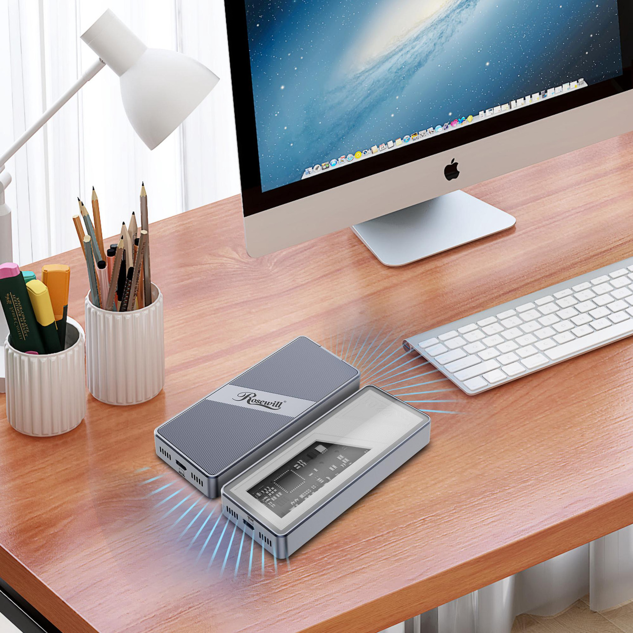 Open Box: Rosewill 40Gbps M.2 NVMe SSD Enclosure with Cooling Fan, Transparent Back Plate, Support M.2 NVMe SSD up to 8TB, Compatible with Thunderbolt 3/4/USB4/3.2/2.0 M1 M2 Pro/Max, PC, MacBook, IPAD, Chrome - Newegg.com - Open Box condition - Image 11