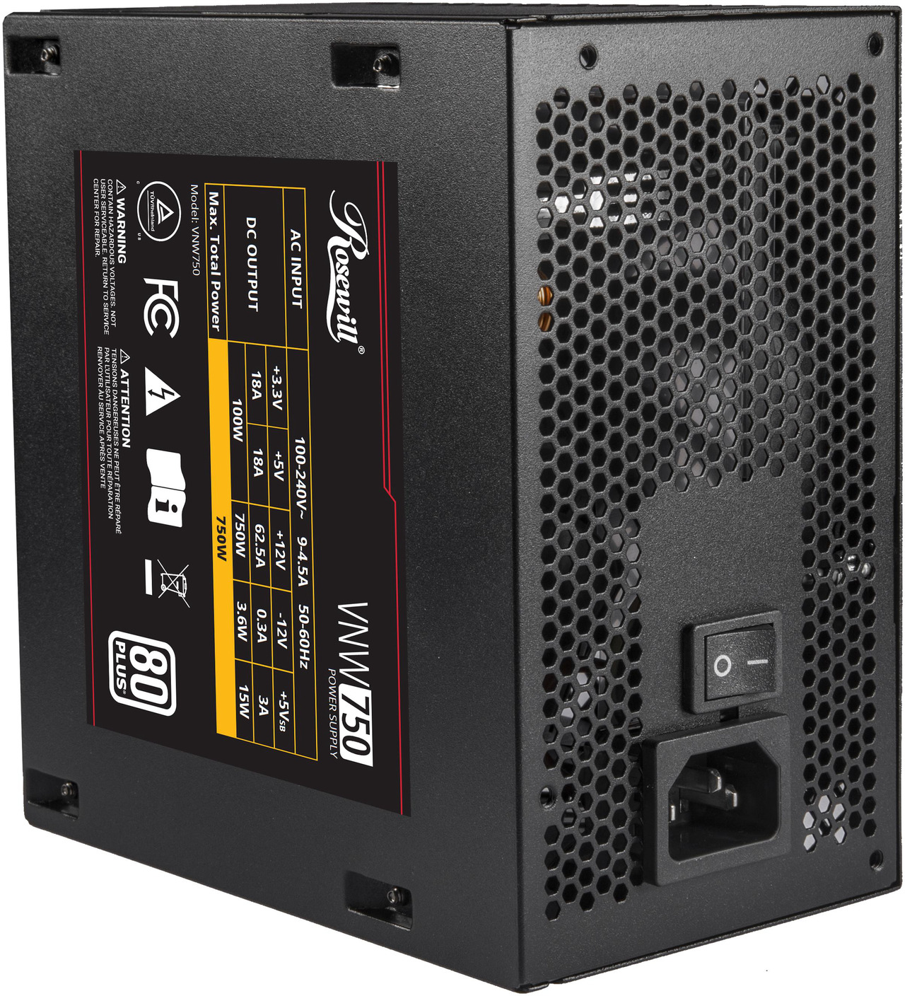 Open Box: Rosewill VNW 750W 80+ White Certified, Non-Modular Active PFC Design, Low-Noise Power Supply, High Quality Electrolytic Capacitor, 120mm FDB Silent Fan - 5 Year Warranty - VNW750 - Newegg.com - Open Box condition - Image 18