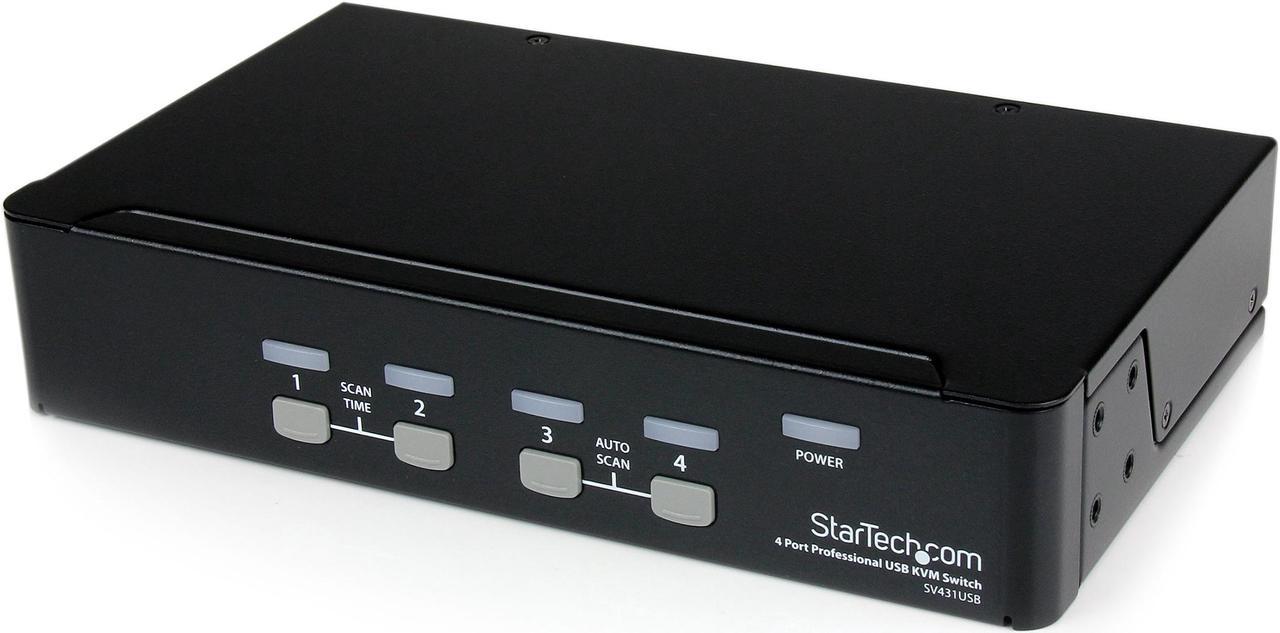 StarTech.com SV431USB 4 Port Professional VGA USB KVM Switch with Hub