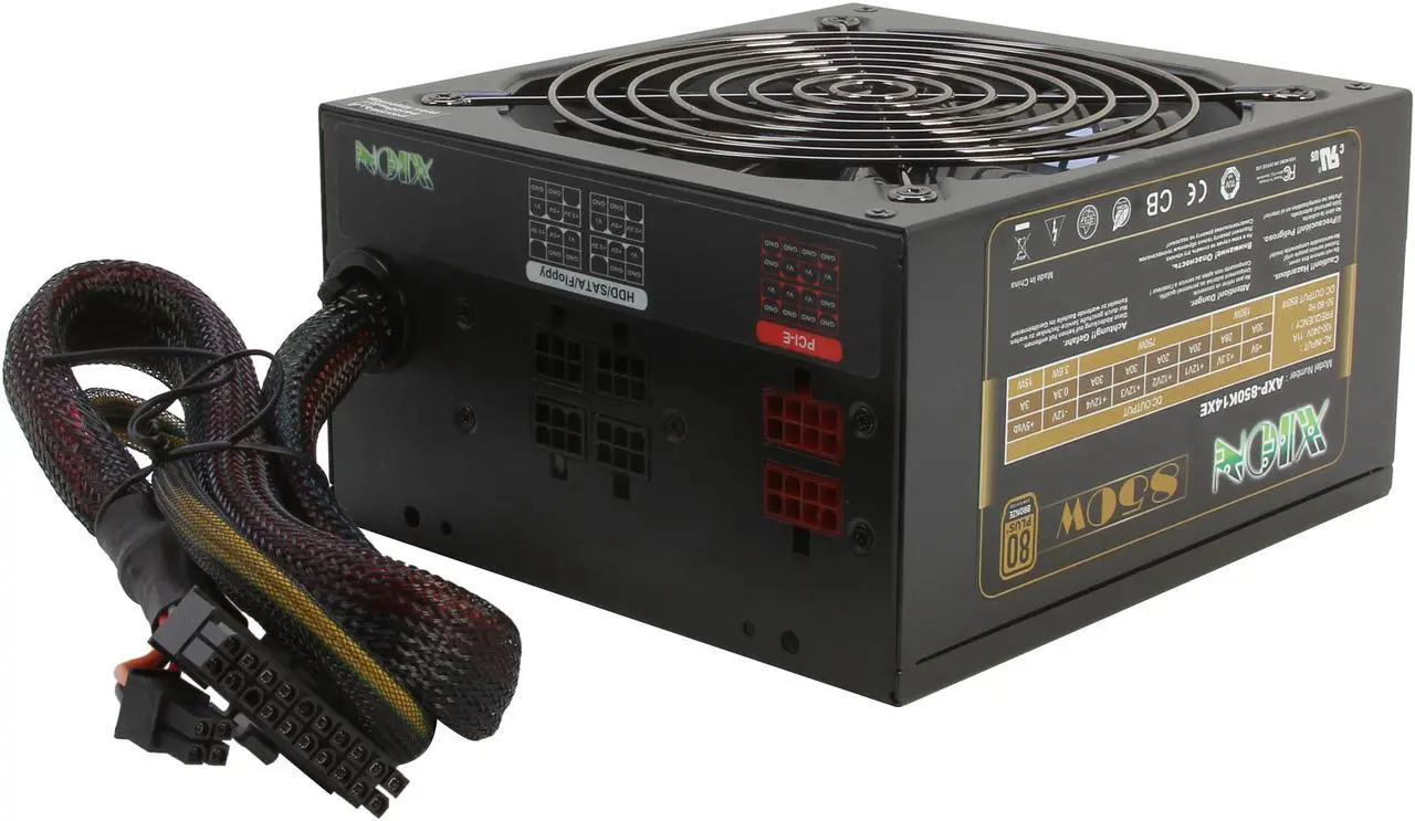 Alt view image 4 of 7 - XION AXP-850K14XE 850 W ATX SLI Ready CrossFire Ready 80+ Bronze Modular Power Supply