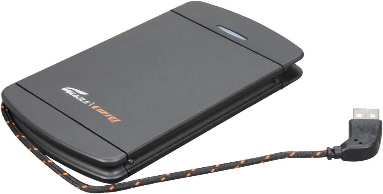 Alt view image 5 of 6 - EAGLE ET-CS2PESU2-BK 2.5" Black SATA I/II USB 2.0 & eSATA External Enclosure with built-in USB cable