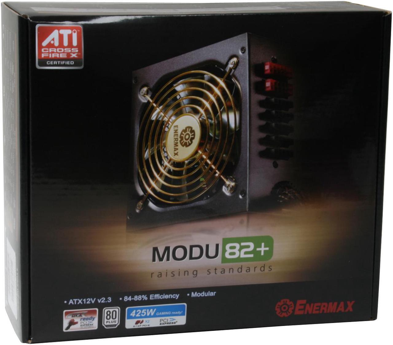 Alt view image 12 of 12 - ENERMAX MODU82+ EMD425AWT 425W ATX12V  Ver.2.3 SLI Ready CrossFire Ready 80 PLUS BRONZE Certified Compatible w/Core i7 Modular Active PFC Power Supply