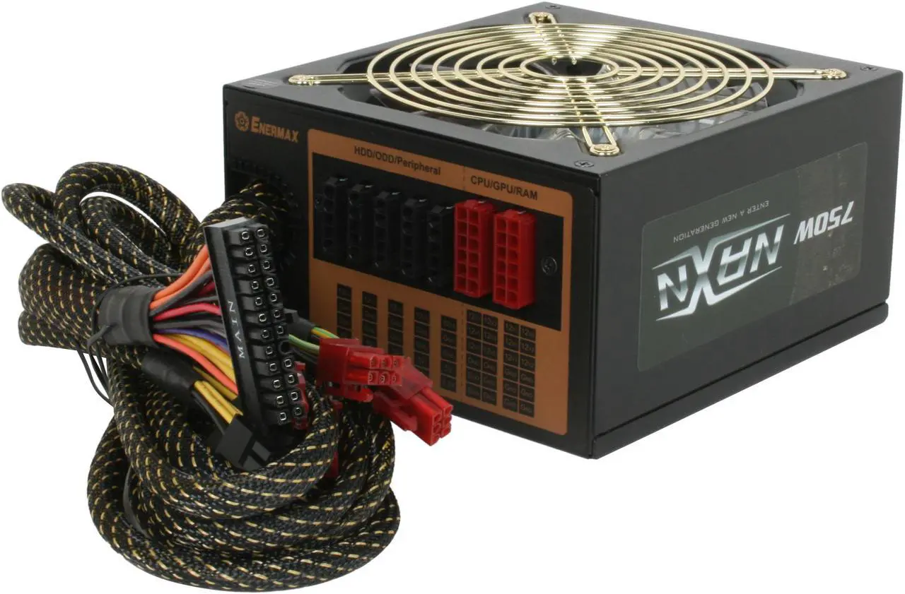 Alt view image 4 of 7 - ENERMAX NAXN 82+ ENM750AWT 750 W ATX12V v2.3 SLI Ready CrossFire Ready 80 PLUS BRONZE Certified Modular Active PFC Power Supply
