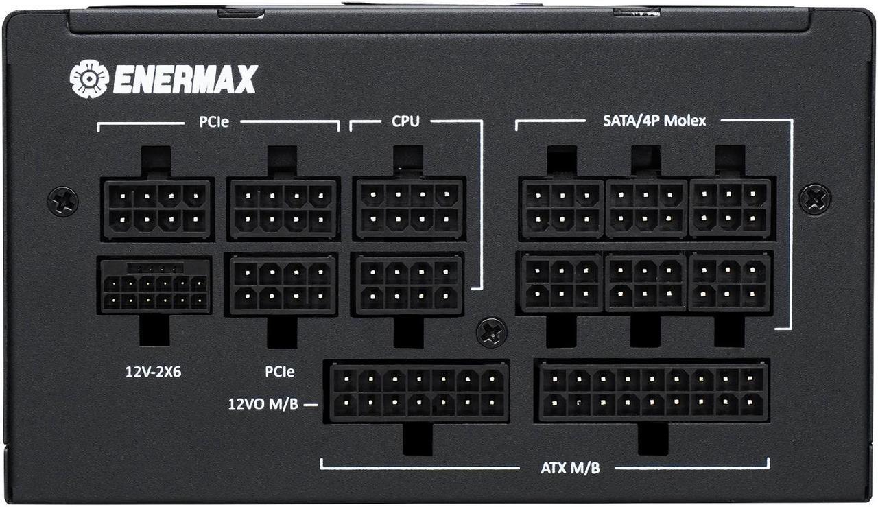 Alt view image 3 of 7 - ENERMAX PlatiGemini 1200W ATX 3.1 & ATX12VO Full Modular, 80+ Platinum, 600W 12V-2x6 Connector, Japanese Capacitors, Mesh Sleeved Cables,  Power Supply