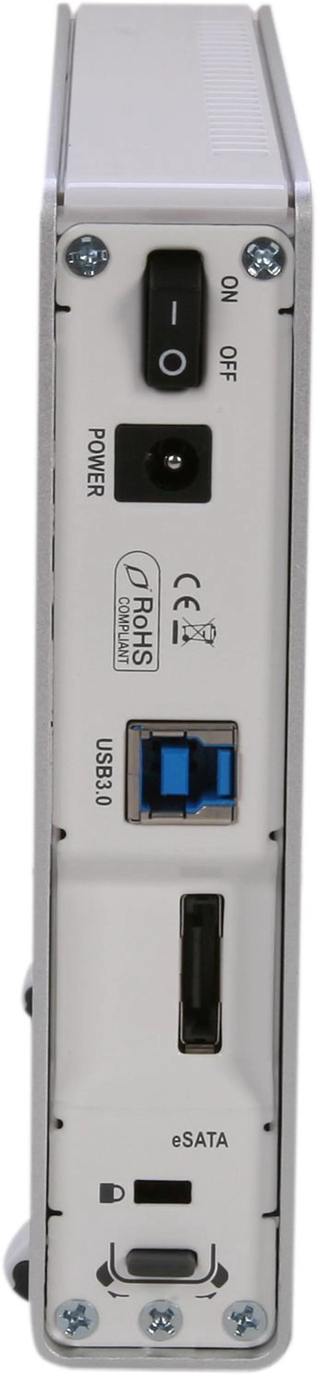 Alt view image 5 of 7 - ICY DOCK MB559U3S-1S Aluminum / Plastic 3.5" Pearl White SATA I/II/III USB 3.0 & eSATA Professional Ultra Slim External Hard Drive Enclosure