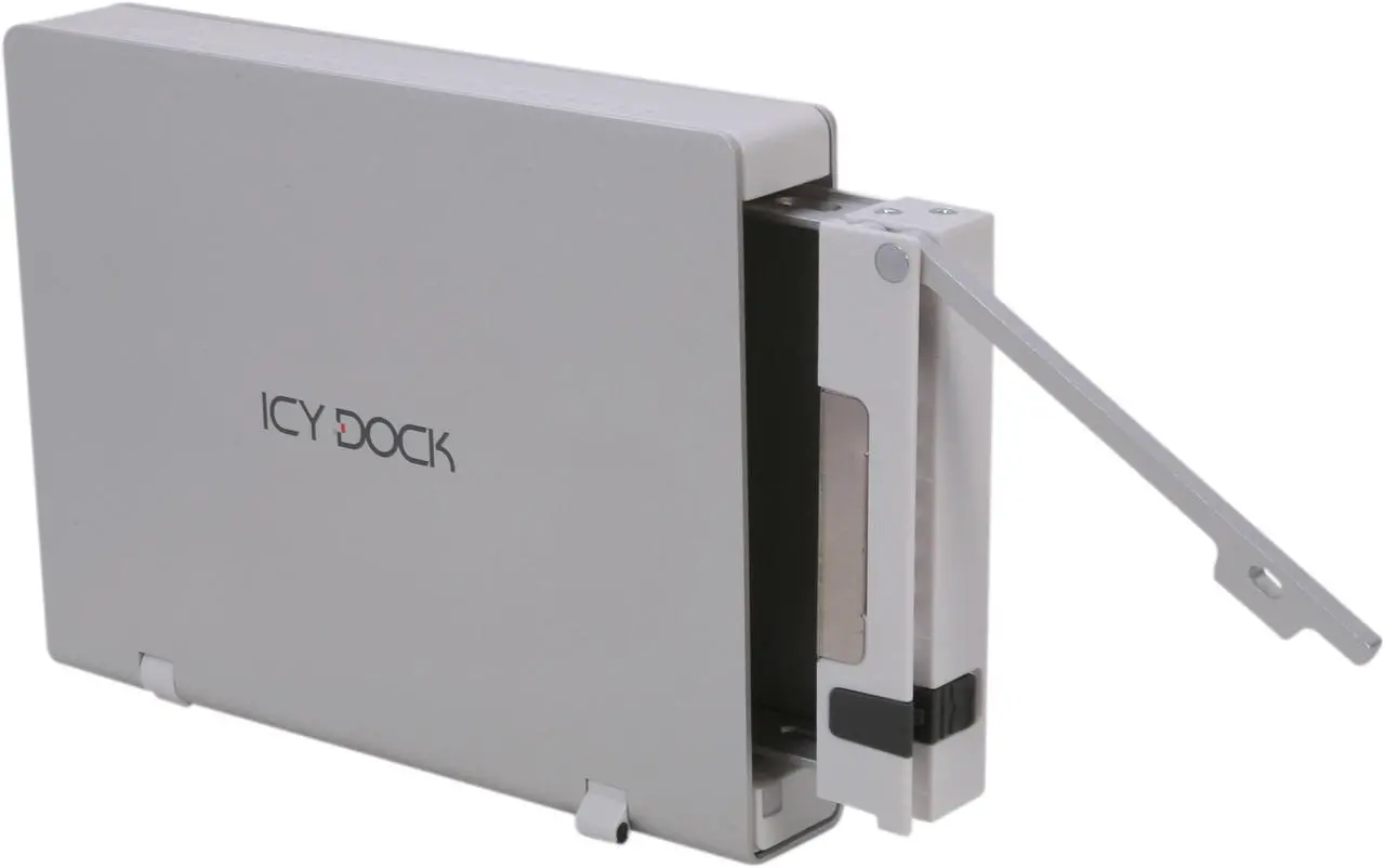 Alt view image 7 of 7 - ICY DOCK MB559U3S-1S Aluminum / Plastic 3.5" Pearl White SATA I/II/III USB 3.0 & eSATA Professional Ultra Slim External Hard Drive Enclosure