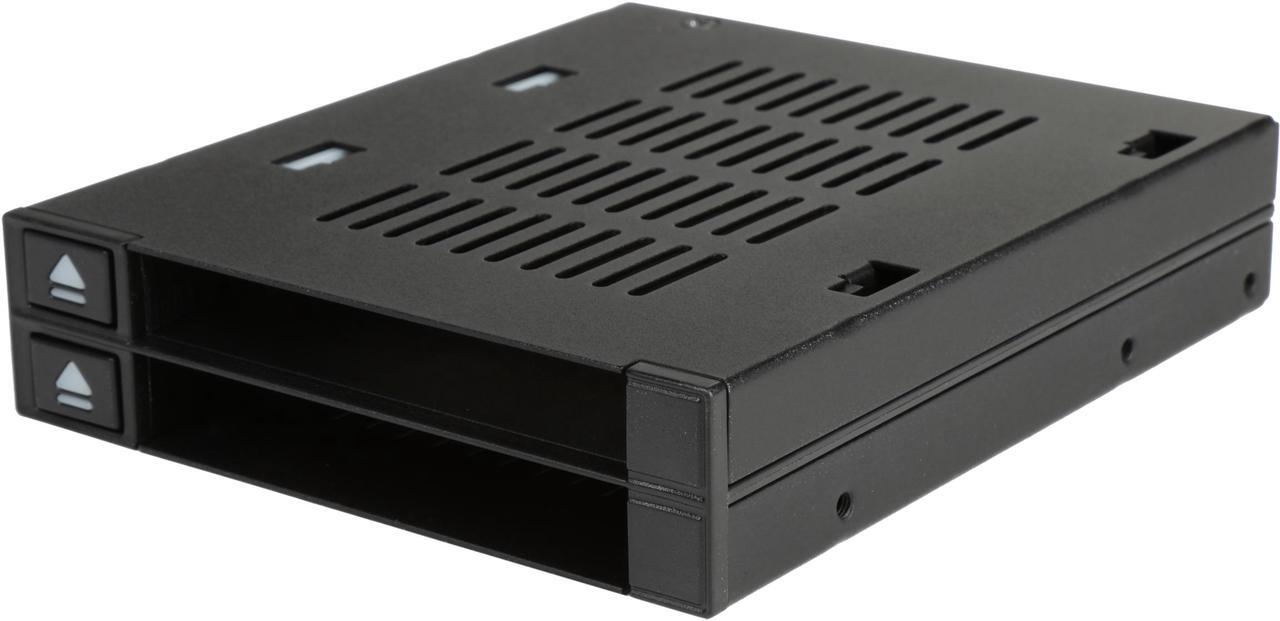 Main image of ICY DOCK Dual Bay 2.5 to 3.5 SATA / SAS SSD/ HDD Trayless Hot-swap Dock / Mobile Rack For 3.5 Drive Bay - flexiDOCK MB522SP-B