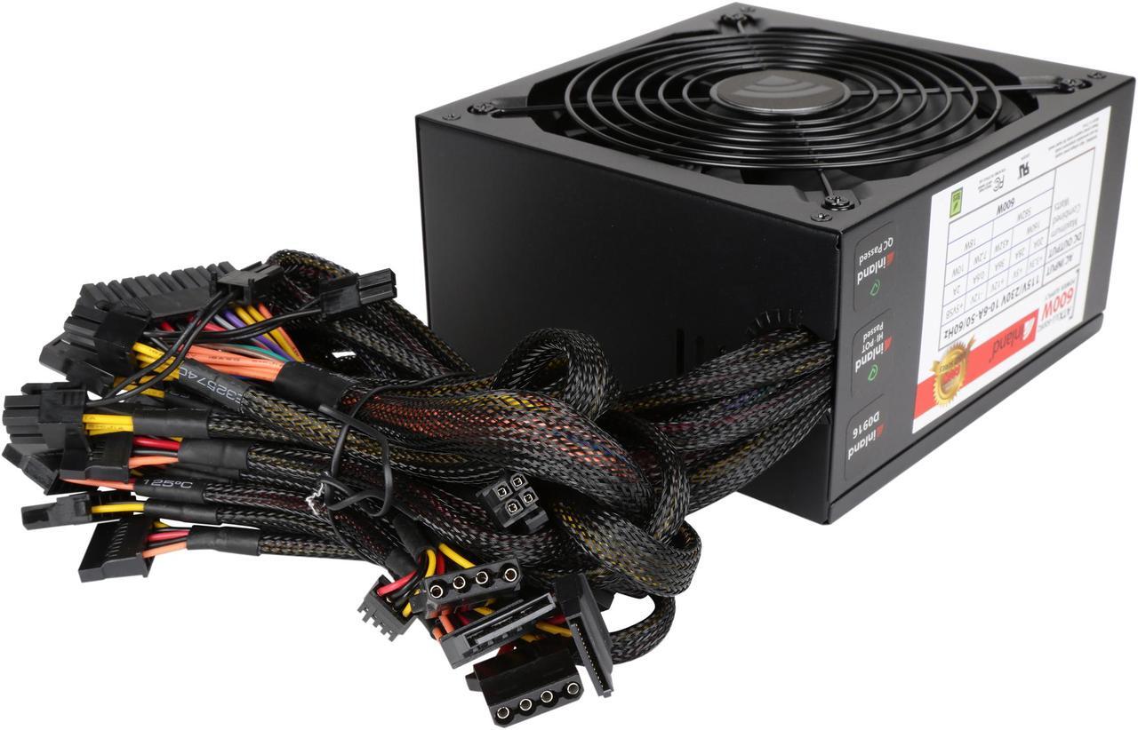 Alt view image 5 of 7 - INLAND Gold Series ILG-600R2 600 W ATX 12V v2.3 Power Supply