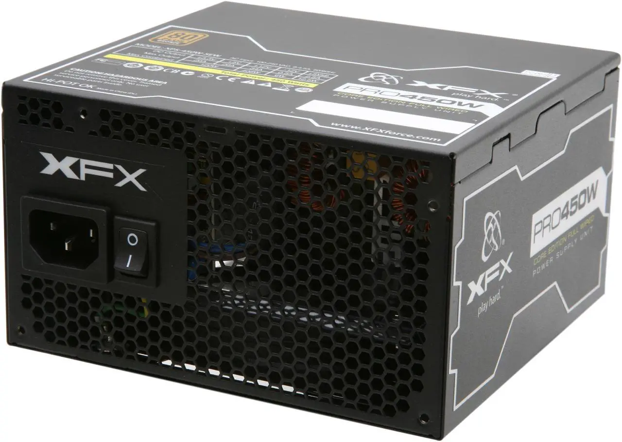 Main image of XFX ProSeries P1-450S-X2B9 450 W ATX12V / EPS12V SLI Ready CrossFire Ready 80 PLUS BRONZE Certified Active PFC Core Edition V2 Full Wired Power Supply