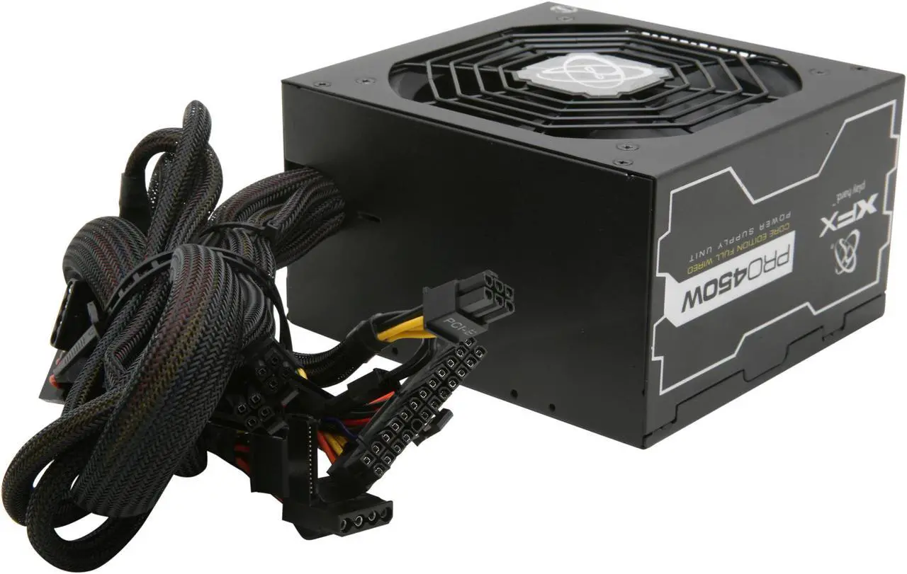Alt view image 4 of 7 - XFX ProSeries P1-450S-X2B9 450 W ATX12V / EPS12V SLI Ready CrossFire Ready 80 PLUS BRONZE Certified Active PFC Core Edition V2 Full Wired Power Supply