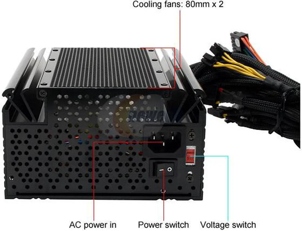 Alt view image 6 of 13 - SIGMA SHARK SP-635 635 W ATX12V V2.01 SLI Ready Power Supply