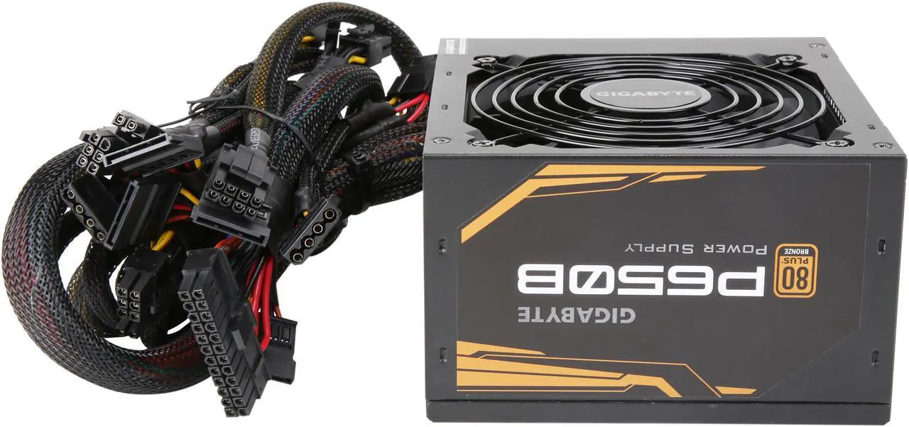 Alt view image 4 of 8 - GIGABYTE P650B GP-P650B 650 W Intel Form Factor ATX 12V v2.31 80 PLUS BRONZE Certified Non-Modular Active PFC (>0.9 typical) PFC Power Supply