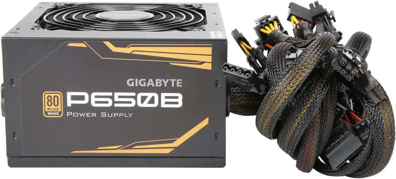 Alt view image 6 of 8 - GIGABYTE P650B GP-P650B 650 W Intel Form Factor ATX 12V v2.31 80 PLUS BRONZE Certified Non-Modular Active PFC (>0.9 typical) PFC Power Supply