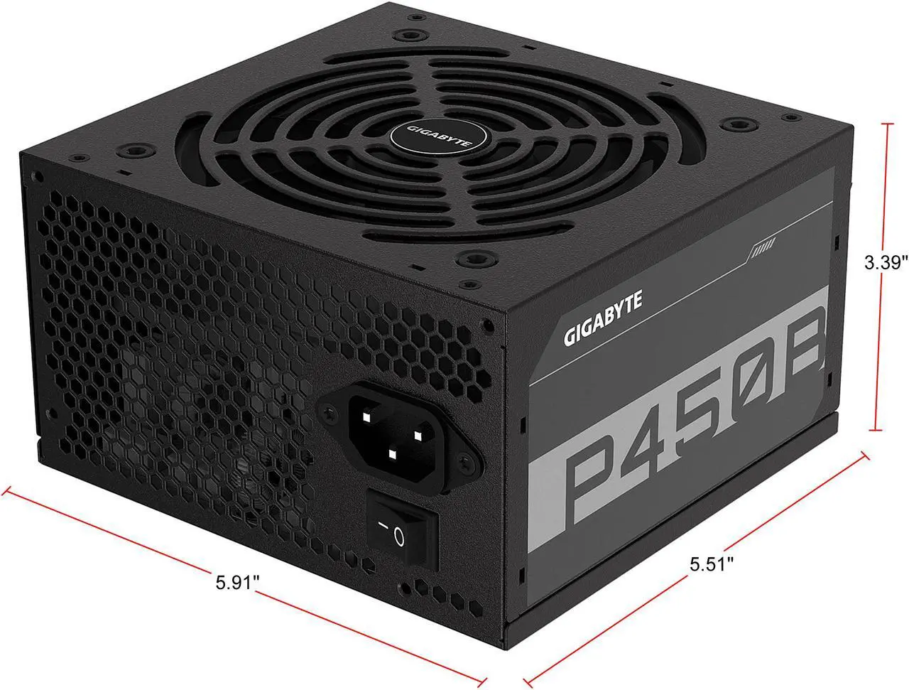 Alt view image 8 of 8 - GIGABYTE GP-P450B 450 W ATX 12V v2.31 80 PLUS BRONZE Certified Non-Modular Active PFC Power Supply