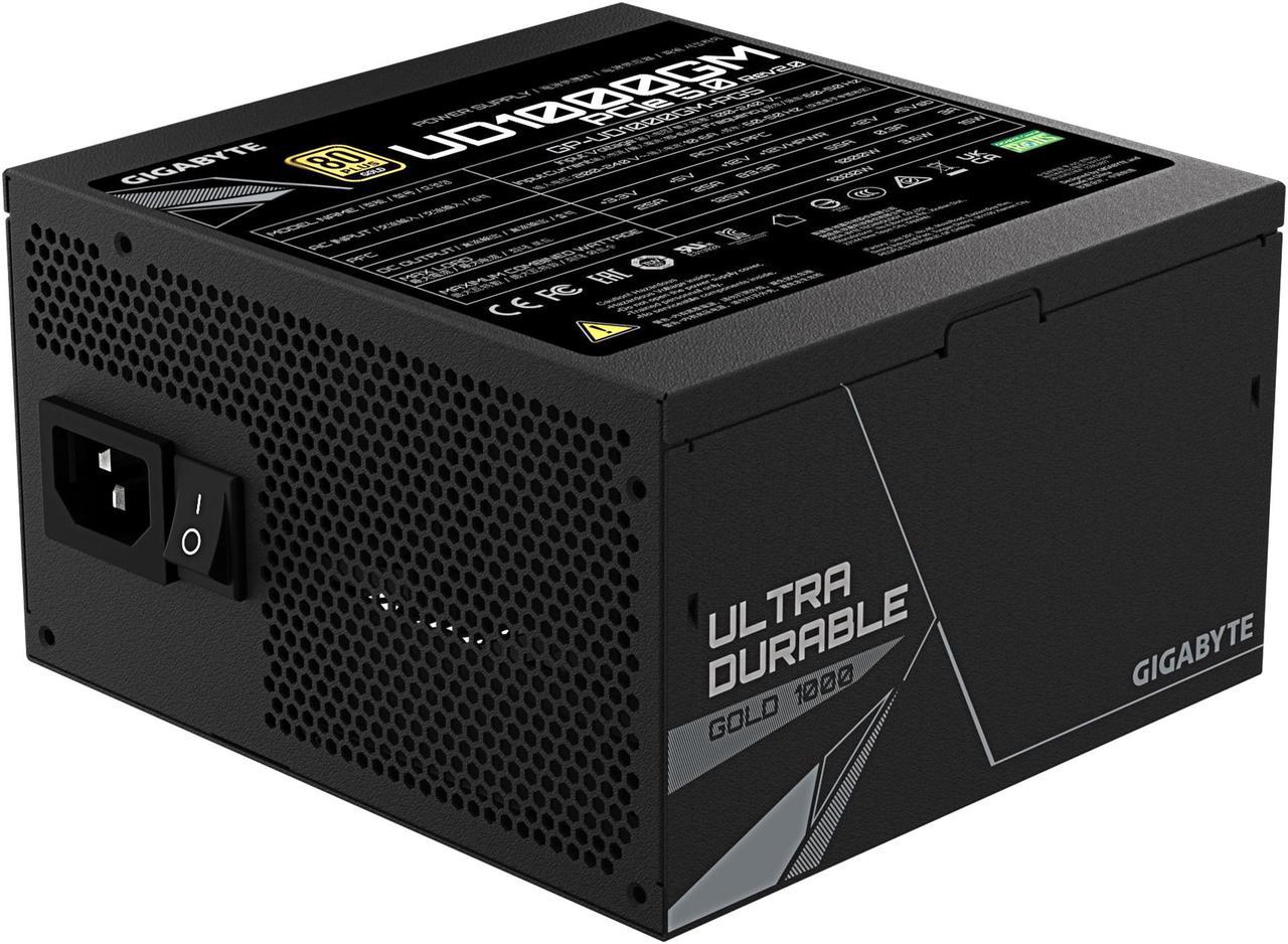 GIGABYTE GP-UD1000GM PG5 Rev2.0 - PCIe5.0 Ready - ATX3.0 - 1000W 80 Plus Gold Certified - Fully Modular Power Supply